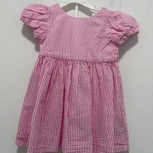 Polo by Ralph Lauren Pink and White Striped Dress
